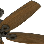 Hunter - Builder Indoor/Outdoor Ceiling Fan, 52-inch, New Bronze, Traditional-style, 3-speed WhisperWind Motor, 53292, for porches, patios, sunrooms, bathrooms