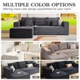 thumbnail image 5 of Cubente 108" Modular Sectional Sofa, Cloud Couch with 3 Deep Seat, Indoor Modern L-Shape Sofa Couch, Boneless Couch Compressed Sofa for Living Room Bedroom, 5 of 10