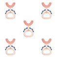 thumbnail image 1 of Monstrate Cepillo de de mano en forma de U para niños pequeños Cepillo de manual de 360 ​​grados Reutilizable Gadgets de Rosa 5piezas, 1 of 6