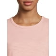 thumbnail image 2 of Time & Tru Women's Slub Crew T-Shirt, 2 of 5