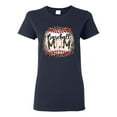 thumbnail image 1 of Baseball Mom Jaguar Print Sports Womens Graphic T-Shirt, Navy, Large, 1 of 5