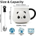 thumbnail image 7 of Funny Panda Mug,Panda Coffe Mugs with Lid & Spoon,Cute Panda Ceramic Coffee Mug,Kawaii Panda Cup Gifts for Girls Women Men Kids (Despise,470ML), 7 of 7