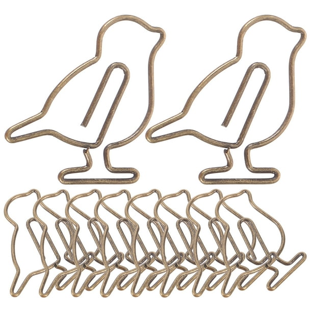 20 piezas Clips de Metal para oficina Clips de papel metálico Clips de papel para documentos Clips de Metal Clips de Metal