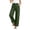Army Green, variant on Women's Elastic-Waist Cargo Jogger Pants, Retro Drawstring, Striped Print and Soft Texture for Nostalgic Retro Casual Days Blue S