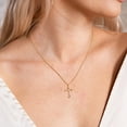 thumbnail image 2 of Dainty 14K Gold Plated Cross Necklace for Women | Delicate Pendant Jewelry with Adjustable Chain | Perfect Gift for Birthdays, Mother's Day, and More, 2 of 7