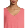 thumbnail image 5 of Time and Tru Women's Ribbed Tunic Top, 5 of 5