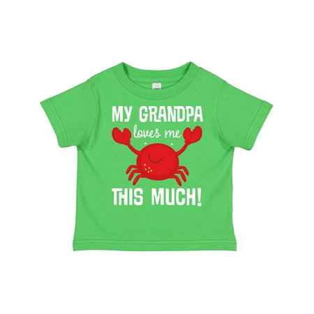 

Inktastic My Grandpa Loves Me Grandson Crab Gift Toddler Boy or Toddler Girl T-Shirt
