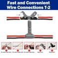 thumbnail image 2 of Adoretek T-Type Wire Connector [T-2] NO Need to Peel NO-Splice NO-Tape and Water Resistant Easy Fast and Safe Electrical Insulated Wire Terminals AGW 19~18 (0.75) 10A [10 PCS], 2 of 5