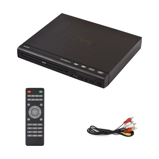 DVD-225 Lecteur DVD pour la Maison Lecteur DVD CD Lecteur de Disques Lecteur Multimédia Numérique Sortie AV avec Télécommande