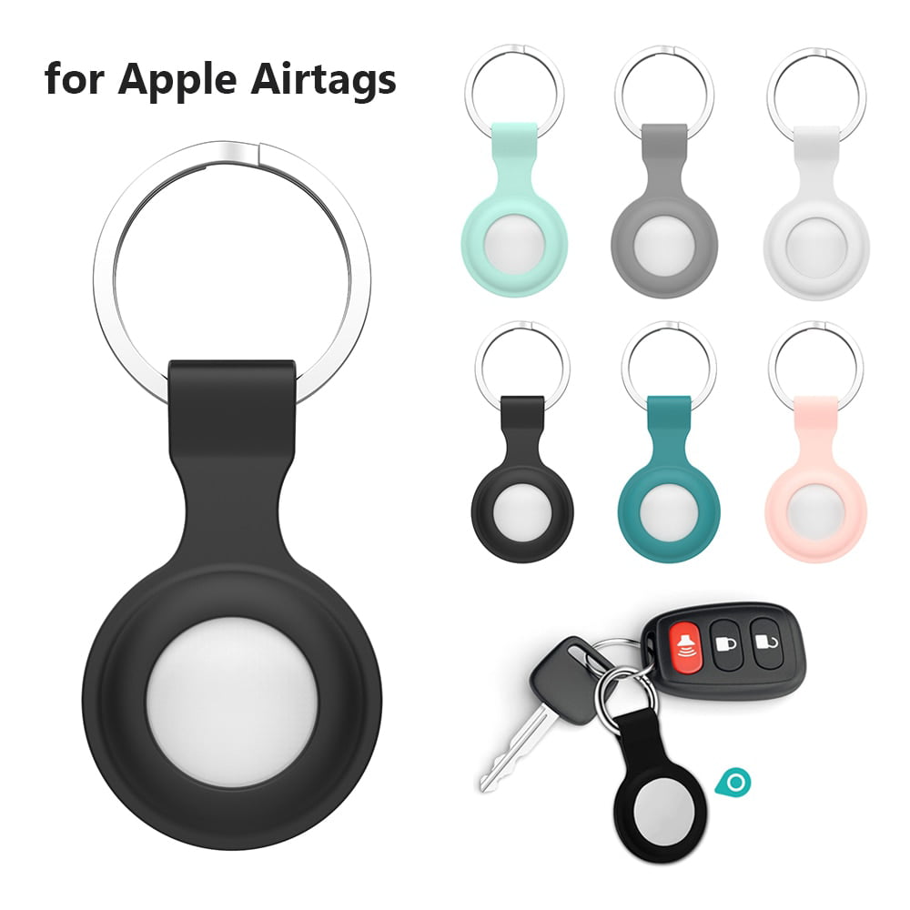Airtag Case,TPU Cover for Apple AirTag with Keychain Protective Anti-Scratch Lightweight Skin Cover 