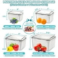 8 Pieces Fruit Storage Containers For Fridge, Large Produce Saver Berry