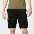 thumbnail image 5 of Eryao Black Big and Tall Men's Cargo Shorts Elastic Waist Casual Drawstring Shorts with Multi Pockets Summer Knee Length Beach Vacation Shorts,XXXL, 5 of 8