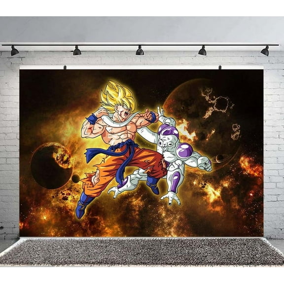 Frieza Backdrop Banner Party Supplies Poster Movie Theme Background for Photography Kids Birthday Decorations