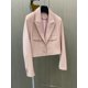 thumbnail image 3 of Chaqueta de piel auténtica ajustada y recortada para mujer, tendencia primavera otoño 2024, abrigo de piel de oveja auténtica suave y elegante de alta gama, 3 of 5