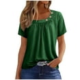 thumbnail image 2 of New Arrivals Gamivast Summer Tops for Women 2024 Casual Workout Womens Blouses Dressy Casual Cotton Clearance Shirts for Women Graphic Tees Packs Going Out Tops for Women Plus Size Sexy, 2 of 6