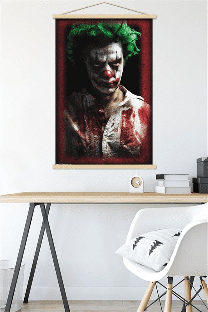 Psycho Clown Wall Poster with Magnetic Frame, 22.375" x 34"