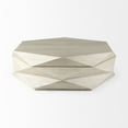 thumbnail image 2 of HomeRoots 393174 Mod Geometric Whitewash Solid Wood Coffee Table, Grey, 2 of 5