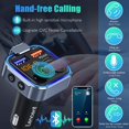 thumbnail image 5 of Jinsinto Car Bluetooth FM Transmitter, Bluetooth 5.0 Cigarette Lighter Radio Transmitter, PD 20W Type C+ QC3.0 Fast Car Charger, 5 of 5