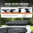 thumbnail image 3 of KFFKFF Car Top Luggage Holder, 22 Cubic Feet Storage, Hard ABS Shell, Dual-Side Access, 2 Strong Straps, Aerodynamic Design, Compatible with Majority Crossbars, Ideal for Car, Wagon, SUV, Black, 3 of 9