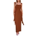 thumbnail image 1 of Vestido PRETTYGARDEN 2025 Invitada de Boda Verano Caramelo Talla L, 1 of 8