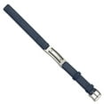 thumbnail image 3 of Stainless Steel Blue Leather with Wire Adjustable Buckle Bracelet, 3 of 5
