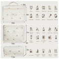 thumbnail image 2 of Soda Candy Makeup Bag Large Quilted Cosmetic Bag Floral Make up Bag for Women Cute Cotton Makeup Bag Set Travel Toiletry Organizer Bag, Small Flower, 2 of 7