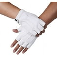 thumbnail image 2 of HSHDLDF JISEN Men PU Leather Punk Half Finger Snap Performance Gloves, 2 of 7