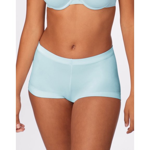 Women's Maidenform 40774 Dream Microfiber Boyshort Panty (Blue Whimsy 5)