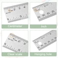 thumbnail image 3 of Stainless Steel Ruler Cork Backed, 6 Inch Straight Edge Ruler Non-Slip Cork Backing with Inch and Centimeter Scale for Office Engineering Drawing, 3 of 6