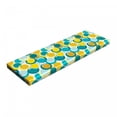 thumbnail image 1 of Geometric Bench Pad, Aqua and Earth Tones Nested Circles and Dots Interlacing Shapes Repeating Pattern, HR Foam Cushion with Decorative Fabric Cover, 45" x 15" x 2", Multicolor, by Ambesonne, 1 of 3