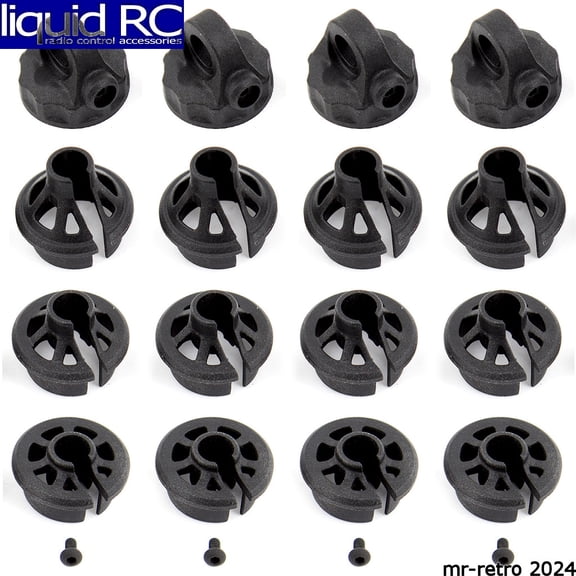 Associated 91814 12mm Shock Caps and Spring Cups