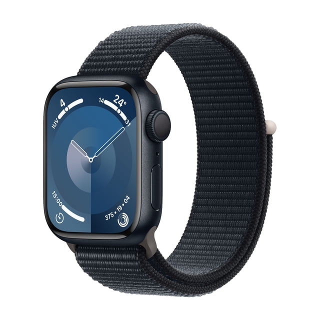 Apple Watch Series 9 41Mm Aluminio Negro Sport Loop Negro Apple Series 9