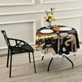 thumbnail image 7 of Dreamtimes Halloween Tablecloth 60 in,Halloween Pumpkin Mummy Candy Party Lace Round Table Cloth Water Resistant Spill Proof Large Table Cover for Kitchen BBQ Hotel Dining Party Decoration, 7 of 7