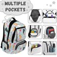 thumbnail image 6 of Aplkyhs Backpack for Students 12-18 Durable 17 Inch School Bookbag for Middle High School Teens Outdoor Cute Cat Flower, 6 of 7
