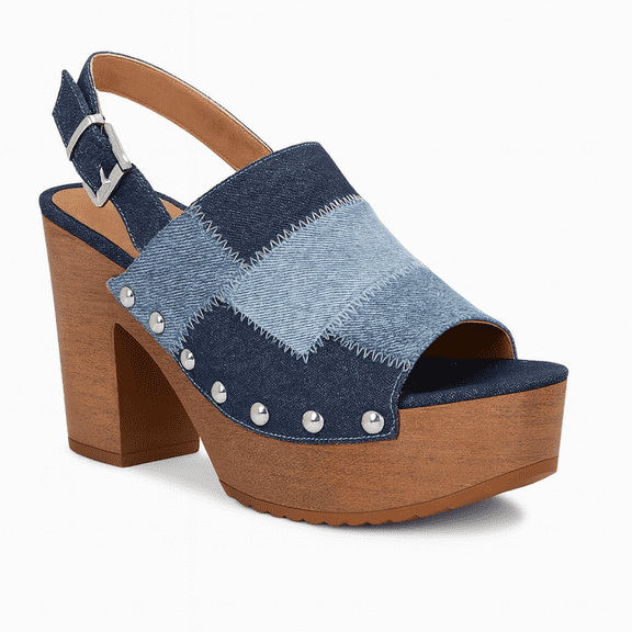 Sun Stone Rayaell Dress Sandals Denim Patchwork 7M
