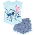 thumbnail image 1 of Conjunto de atuendo: camiseta Disney Lilo & Stitch y pantalones cortos de felpa francesa, 1 of 8