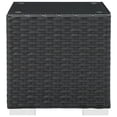 thumbnail image 2 of Hawthorne Collections Square Modern Rattan Patio End Table in Black, 2 of 3