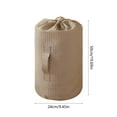 thumbnail image 3 of SLYNSHome Non Woven Fabric Drawstring Storage Bag Round Bottom Cylindrical Durable Space Saving Eco Friendly Organizer - Khaki, 3 of 7