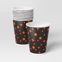 Orange Sparkle Disposable Cups 4.25" - 10ct