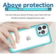 thumbnail image 2 of Case for iPhone 13 Case Slim Dropproof [Defend from Drop/Scratch/Slip/Fingerprint] Clear Acrylic Hard Back Soft TPU Bumper Hybrid Phone Cover for iPhone 13-Crystal Blue, 2 of 15
