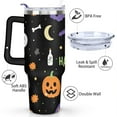 thumbnail image 3 of Cartoon Halloween Pumpkin 40 oz Tumbler with Handle Rust Resistant Coffee Travel Mug Modern Cafe Tumblers for Spring Summer Birthday Christmas, 3 of 7