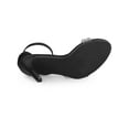 thumbnail image 5 of BLISSFUL STEP Women's Open Toe Rhines Strappy Ankle Strap Stiletto Heels Sandals Black 10, 5 of 8