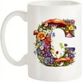 thumbnail image 4 of 1pc, Initial A-Z Alphabet Monogrammed Monogram Mug, 11 Oz Ceramic Tea Coffee Mugs, Graduation Appreciation Thank You Holiday Birthday Gifts For Her Friend Coworker Mother Father Sister, 4 of 8