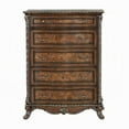 thumbnail image 2 of Vany Tall Dresser Chest, Traditional Floral Trim, Cherry Brown, 2 of 5