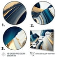 thumbnail image 3 of Designart Blue Modern Gold framed wall art, Abstract framed wall art Print, Waves of Blue and Gold Geode I , Abstract framed wall art decor, 32x24 inches Gold Frame, 3 of 5