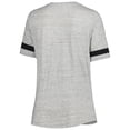 thumbnail image 3 of Women's Heather Gray Tampa Bay Buccaneers Plus Size Lace-Up V-Neck T-Shirt, 3 of 3