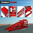thumbnail image 3 of JoanKaren 2-Pack Hydraulic Car Ramps,11000lbs Heavy-Duty Steel Vehicle Ramps,Adjustable 9.3-14 Inch Height Portable Design Car Lift,Red, 3 of 8
