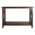 thumbnail image 4 of Pemberly Row X Designed Transitional Solid Wood Console Table in Cappuccino, 4 of 6