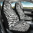 thumbnail image 3 of ZIATUBLE Zebra Stripes Car Seat Dust Cover Anti-Slip Front Auto Seat Cover Universal Fit Cars Sedan SUV Car 2 Piece Elastic Vehicle Bucket Seat Cover Interior Accessories Decoration, 3 of 7