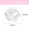 thumbnail image 2 of 50 Pack Disposable Clear Plastic Single Cupcake Containers, Individual Cupcake Holders with Dome Lids, Bulk Muffin Boxes for Bakery, Party, Wedding, Baby Shower, 2 of 7
